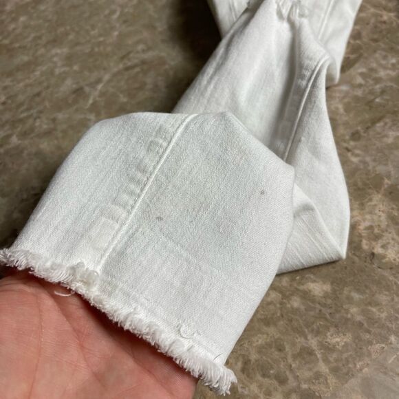 𝅺frame Le Skinny de Jeanne white distressed Crop size 26 - Picture 15 of 16